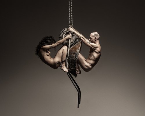 Pendulum - Art Nude Photograph by Peter Zelei