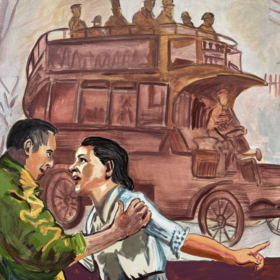 The First Motorised London Bus