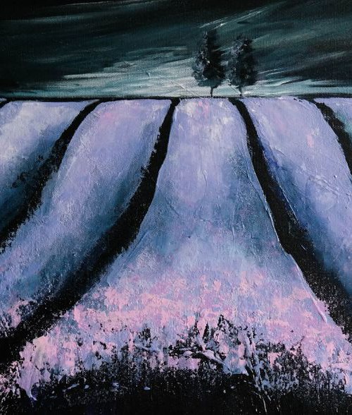 The Lavender Fields and the storm - Fields and Colors Series by Danijela Dan