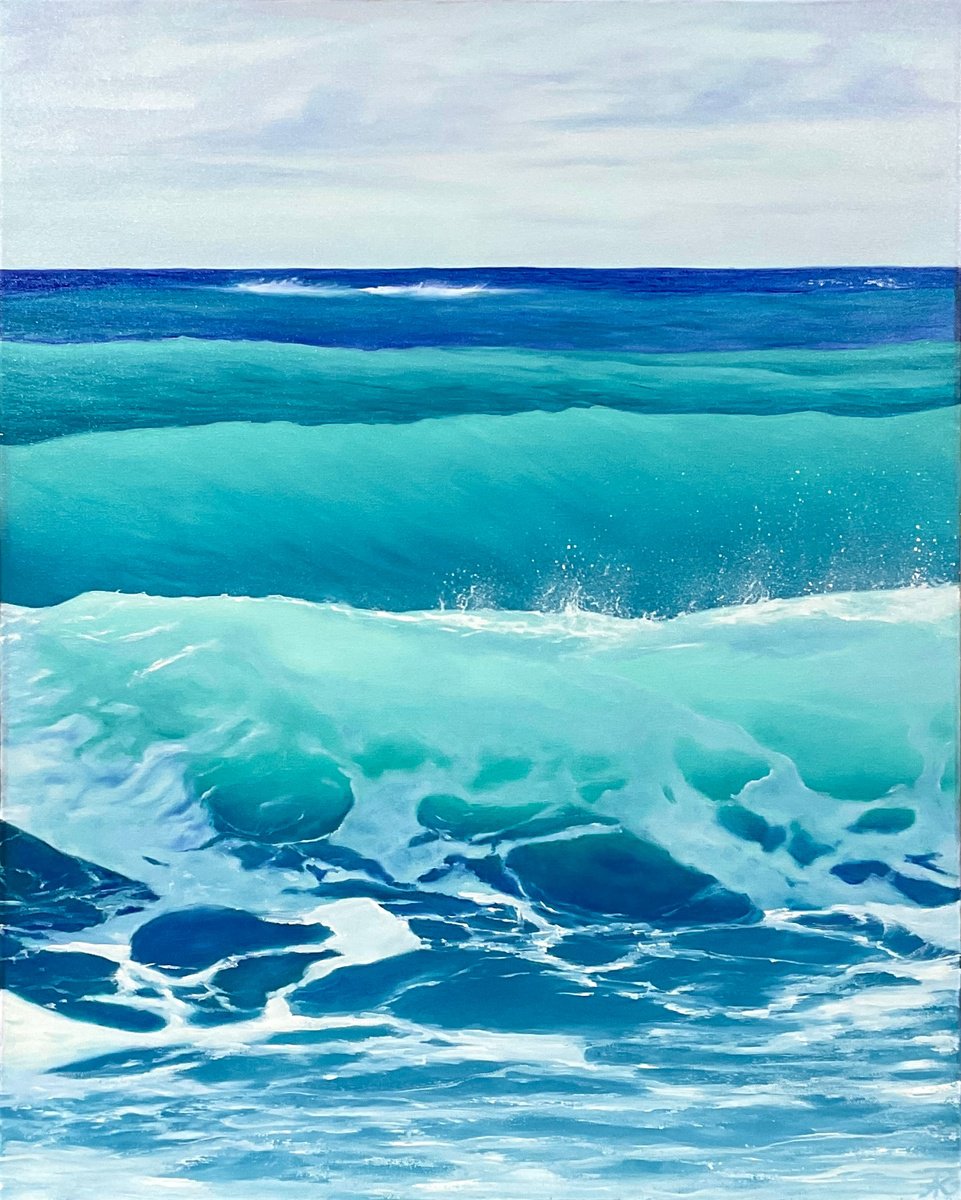 Photorealistic Oil Painting , Waves Of Harmony By Alla Kallas, 24 X 30, Artwork For Sale On Artfinder