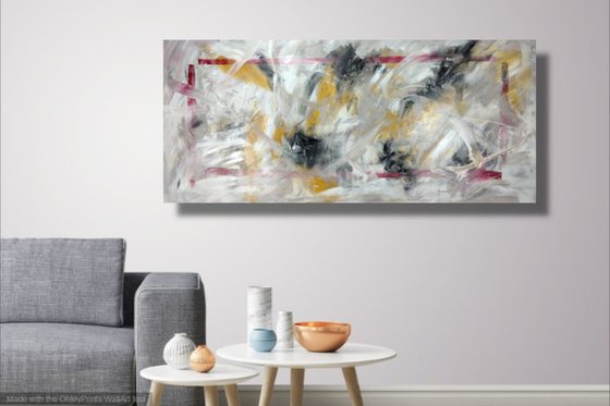 EXTRA LARGE PAINTING ON CANVAS/BEDROOM WALL ART/ORIGINAL PAINTING/OVERSIZED PAINTINGS/LARGE OIL PAINTING SIZE-180X80 CM TITLE C719