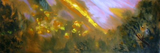 Sunset on the Ranges 114 x 86 cm Large painting