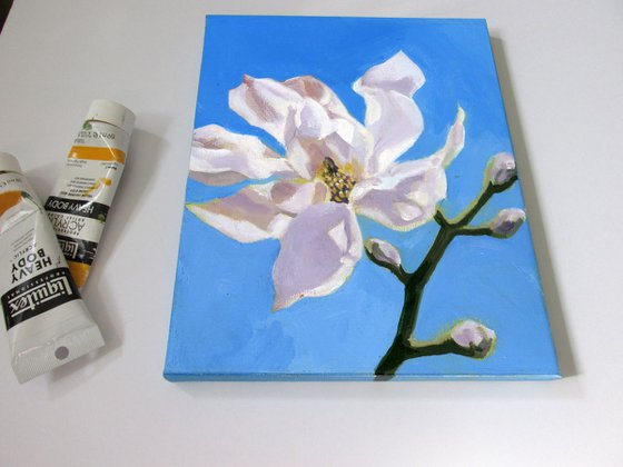 blue with white
