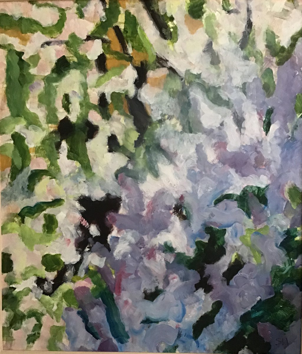 Lilac And Apple Blossom By Sandra Haney, 34 X 39, Artwork For Sale On Artfinder