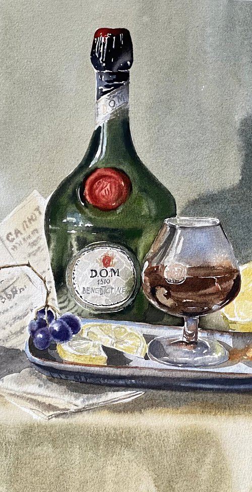 Male still life, original art by Natalia Butenko