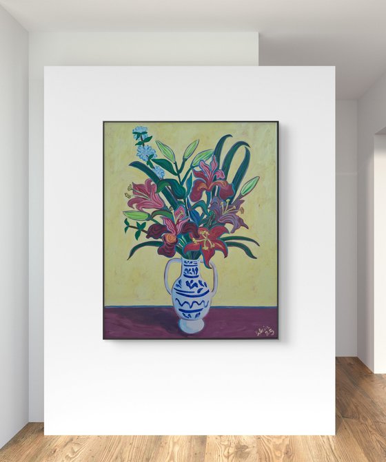 Lillies in a Chinese Vase II