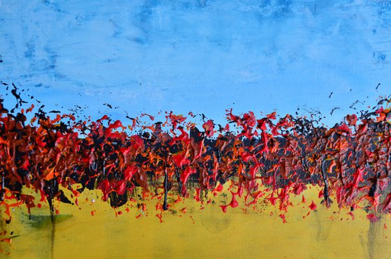 Autumn Field  II- Modern abstract Gift Idea