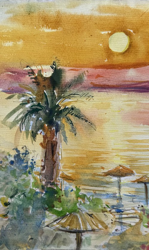 Elea beach Sunrise Corfu by Altin Furxhi