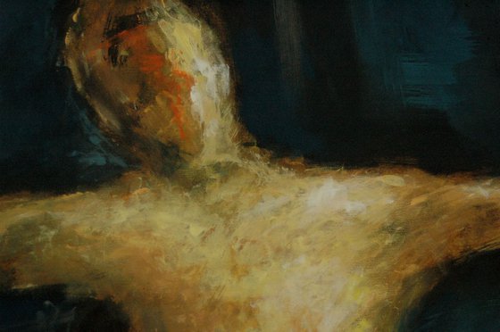 "Crucifix". XLarge figurative abstract. 150 x 100 cm.