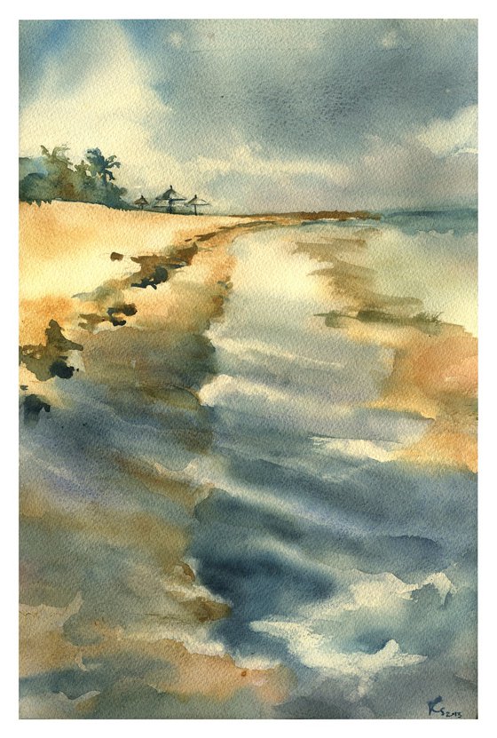 Watercolor artwork "Impression of the sea"