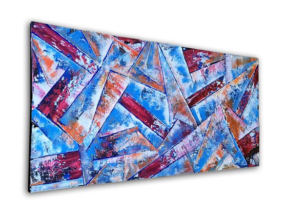 "All The Rage" - Original Large PMS Oil Painting On Canvas - 48 x 24 inches