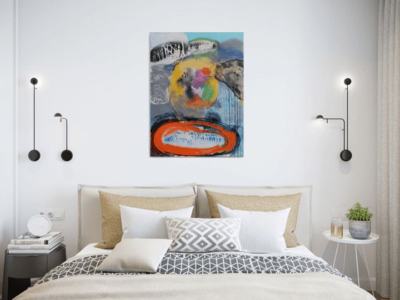 composition with yellow and orange