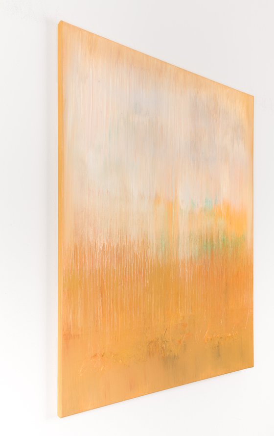 Mustard abstract painting HJ317