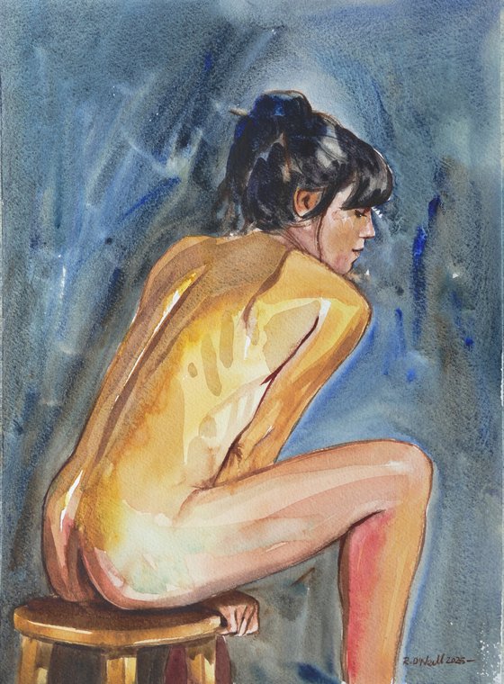 Seated female nude