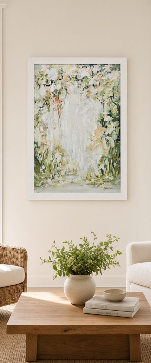 White Blossom Garden Arch by Sveta Osborne