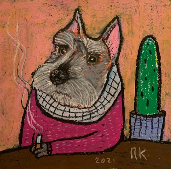 Smoking dog #68