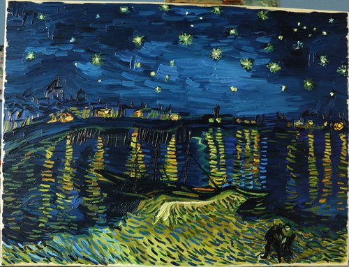Starry Night Over the Rhône - Van Gogh hommage by Robin Funk