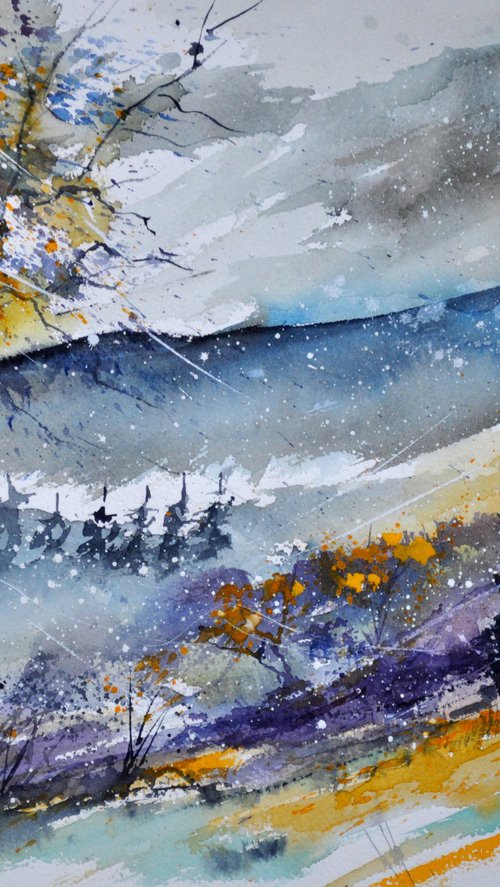Twilight watercolor by Pol Henry Ledent