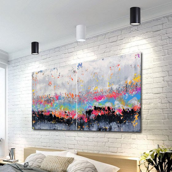 200x100cm. / abstract painting / Abstract 2166