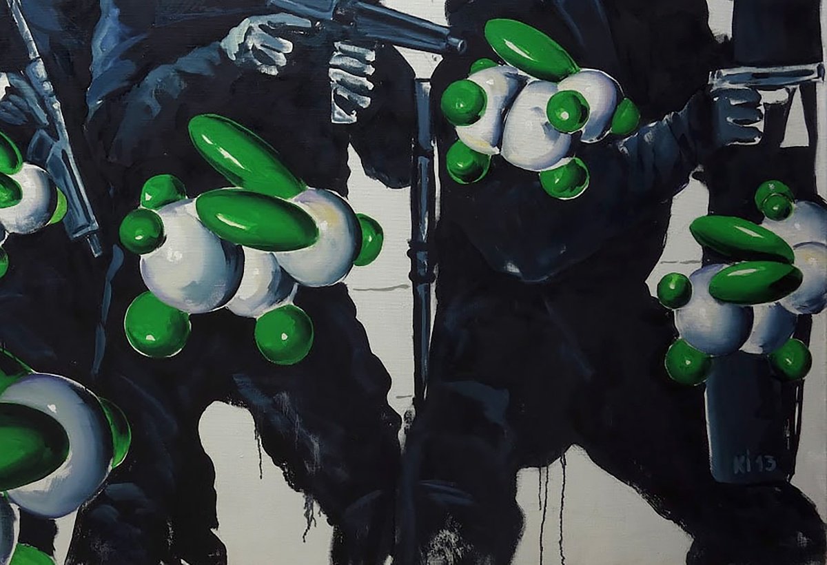 Urban And Pop Portrait Giclee Print By Igor Konovalov, 28 X 20, Infowarrior, Original Artwork