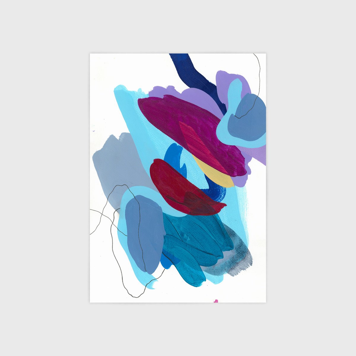 Abstract Acrylic Painting By Smit Khond, 12 X 17", Everyday Comes Close, Original Artwork