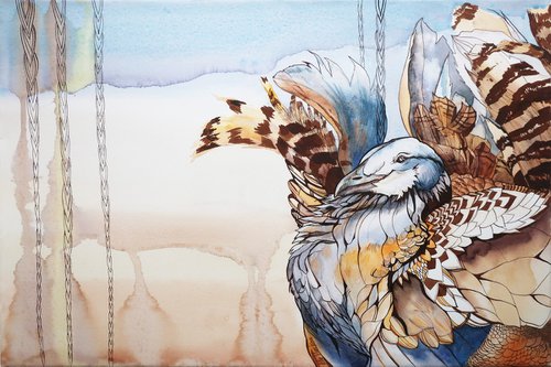 Bird bustard by Alla Vlaskina