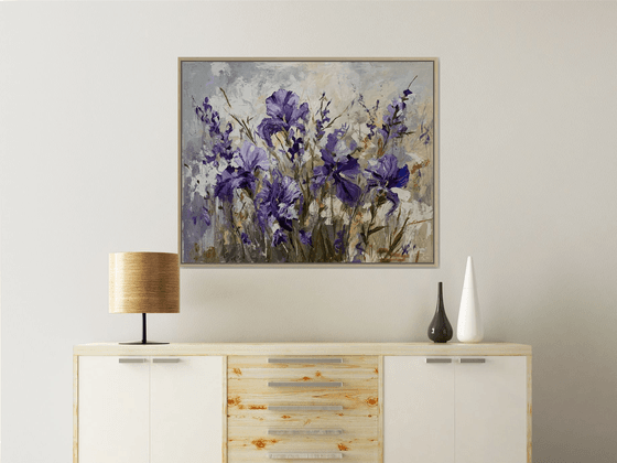 Lavender Breeze of irises.