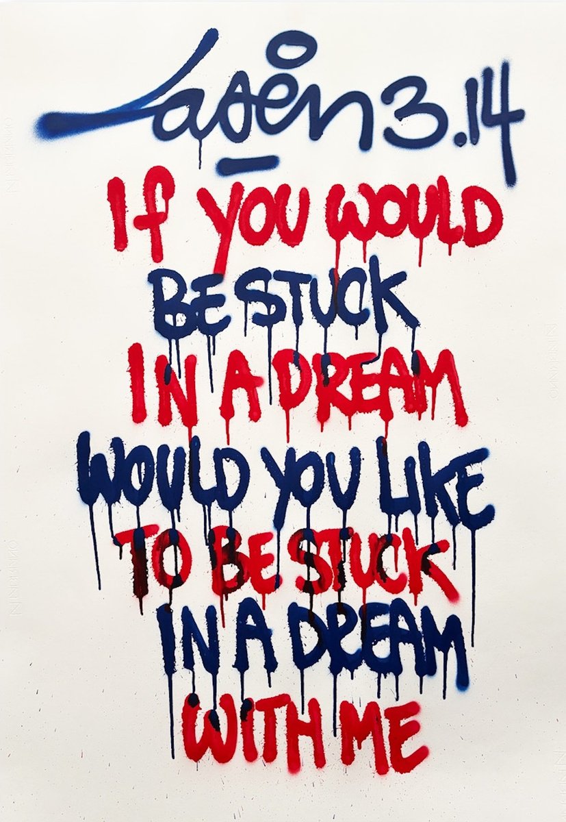 Urban And Pop Abstract Painting By Laser 3.14, 28 X 39", If You Would Be Stuck..., Original Artwork