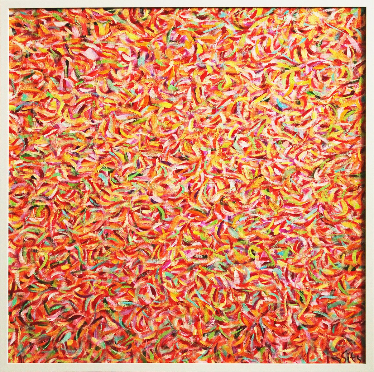 Abstract Oil Painting By Andrei Sitsko, 29 X 29, The Autumn Orchestra, Original Artwork