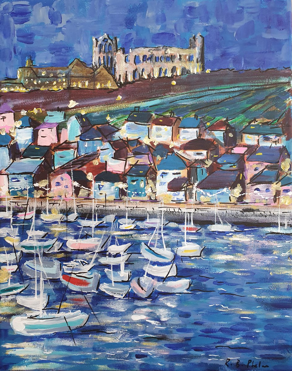 Whitby Harbour on a Summer Evening by Regan Bevons Phelan