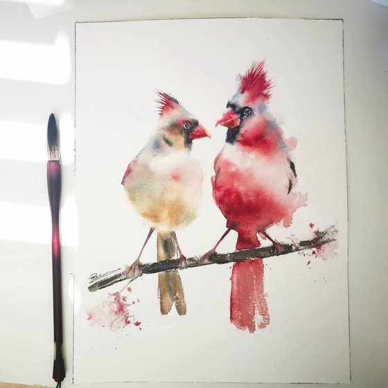 Two Cardinals on a branch