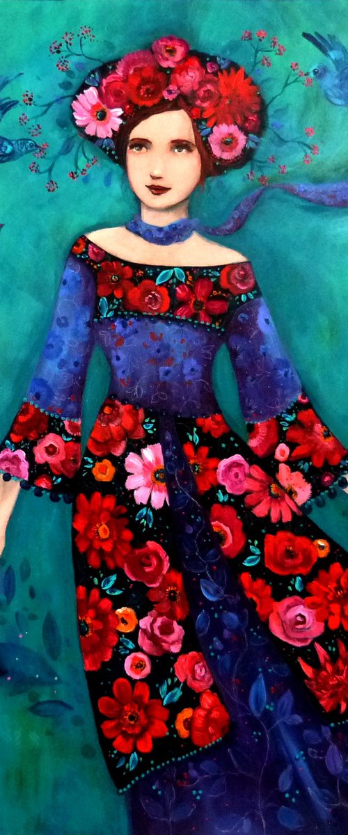 Spring flight 60 x 81 cm by Loetitia Pillault