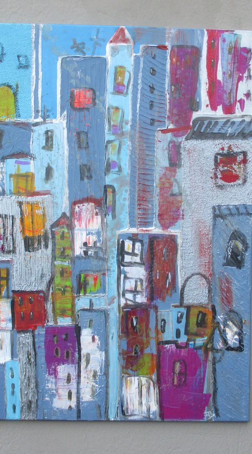 blue summer city by Sonja Zeltner-Müller