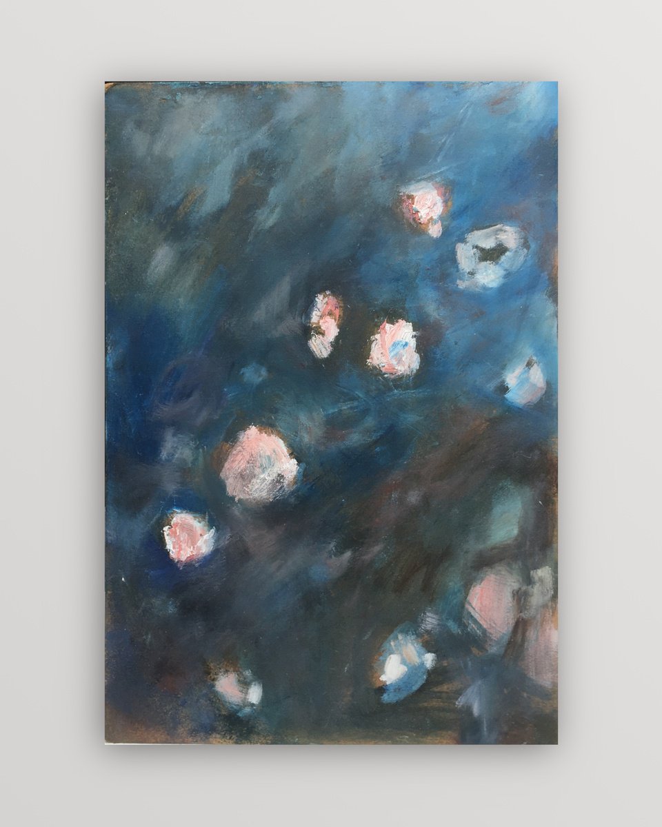 Impressionistic Botanical Oil Painting By Guy Pickford, 10 X 15, The Depths Of Time, Original Artwork