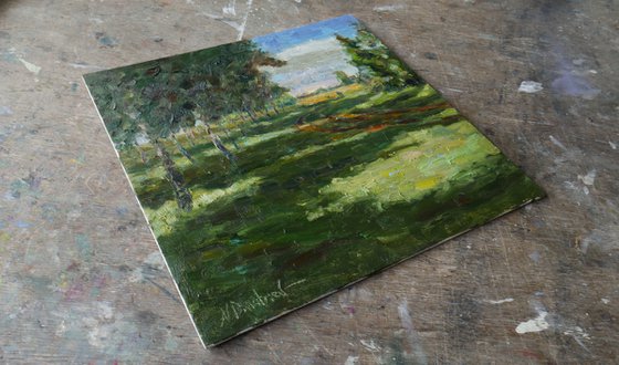 June Warmth - sunny summer landscape painting