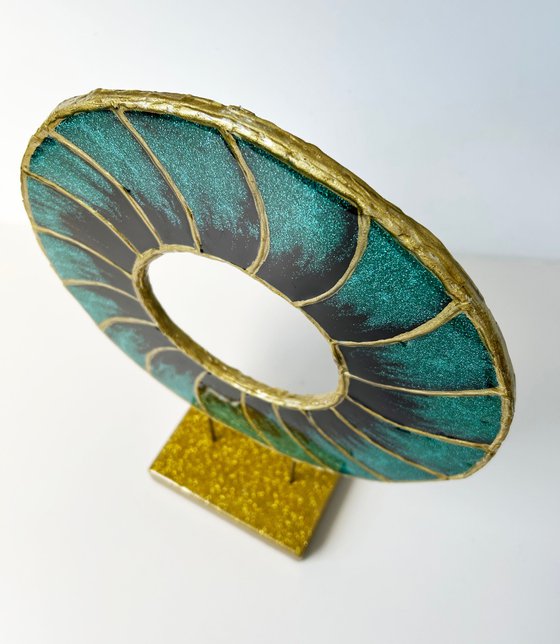 Turquoise Eye. Table decoration Sculpture 3D. Art. Modern Art. Good Eye. Contemporary decor, Art object