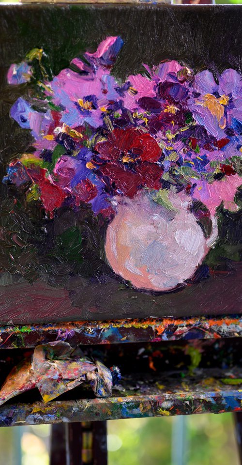 Pansies in a Vase by Suren Nersisyan