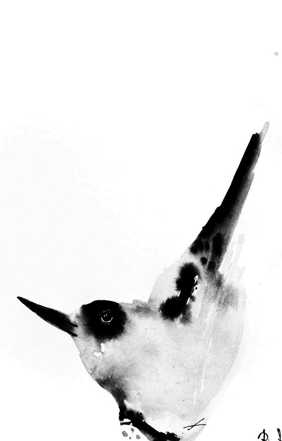 Birds in Watercolor. Set of 3.
