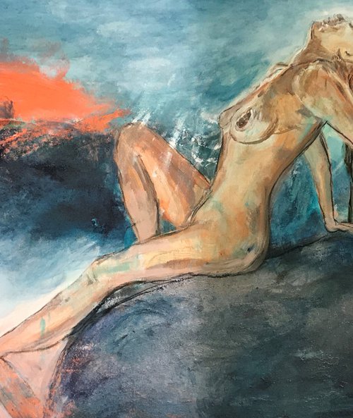 She is going wild, nude on 4wheeldrive by Tiny de Bruin