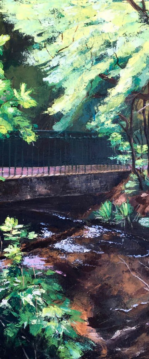 A Footbridge over Dollis Brook - 1 by Neeta Popat Kataria