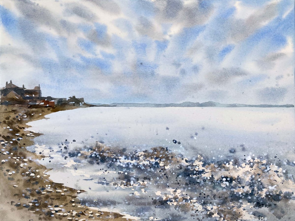 Impressionistic Cityscapes Watercolour By Galina Poloz, 16 X 12, North Beach., Original Artwork