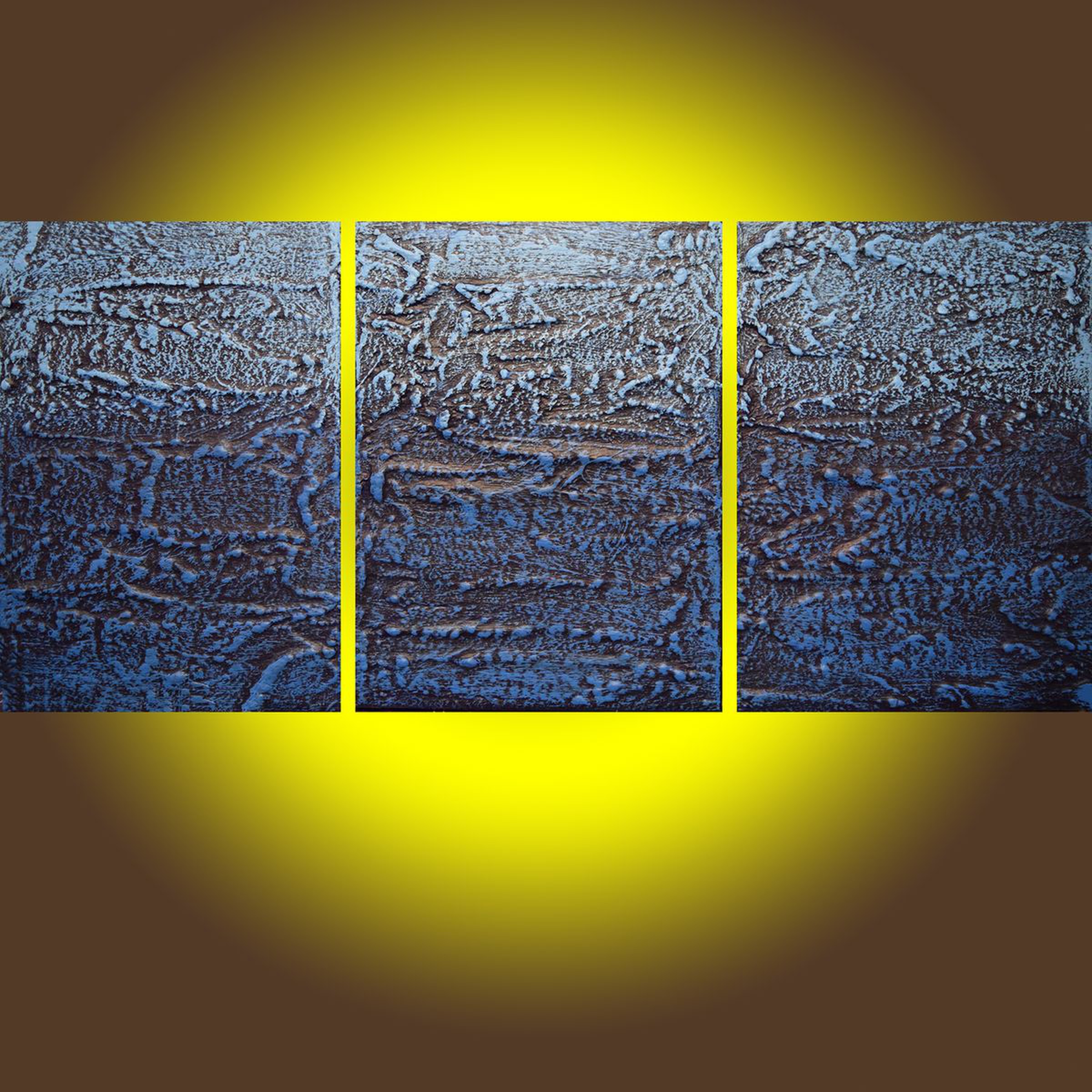 Deeper Shade Of Blue 2 Triptych 3 Panel Wall Artfinder