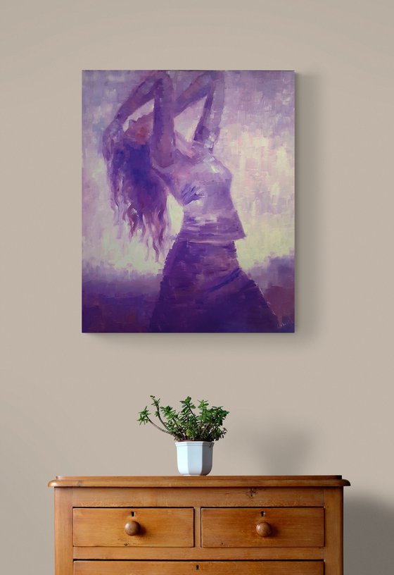 Abstract Woman painting
