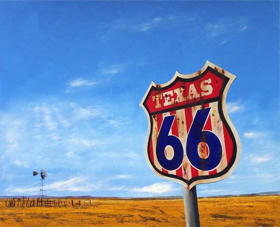ROUTE 66 METAL SIGN