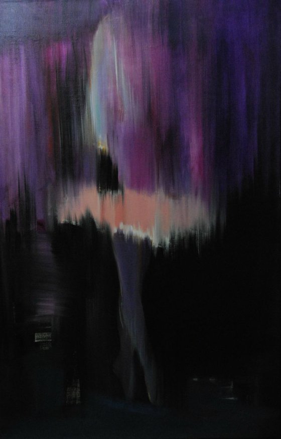 Abstract ballet dancer painting "Colors of Night"