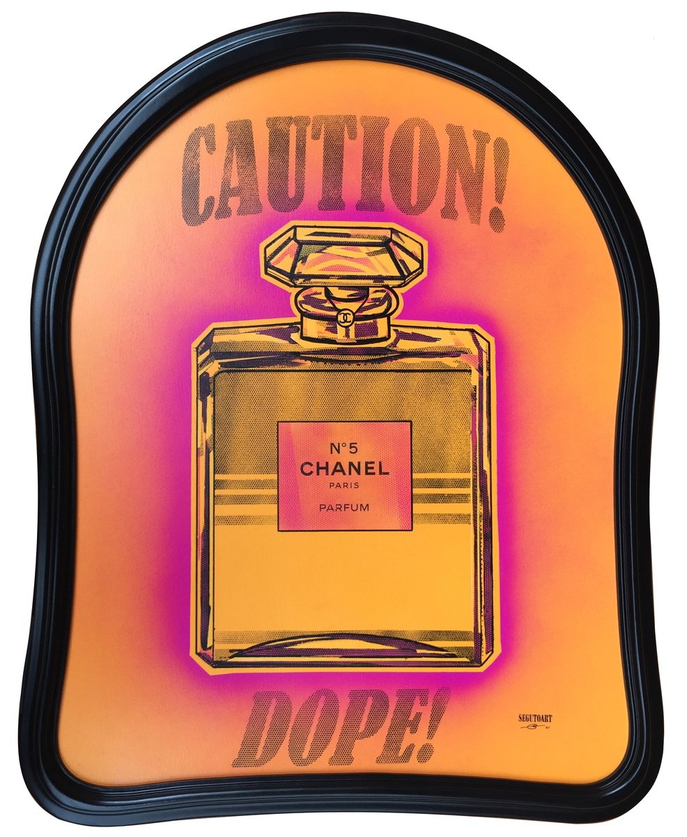 Urban And Pop Still Life Painting By Segutoart, 29 X 37", Nº5 Chanel Paris Parfum, Original Artwork