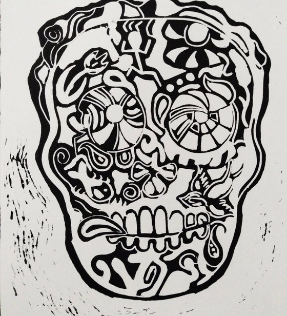 'Sugar Skull Self-Portrait'