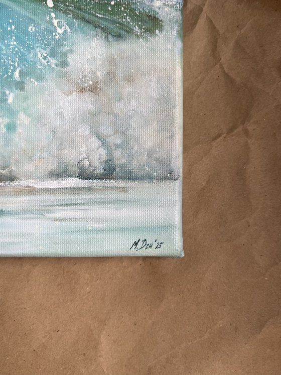 Diptych Sea Ocean Realistic Oil