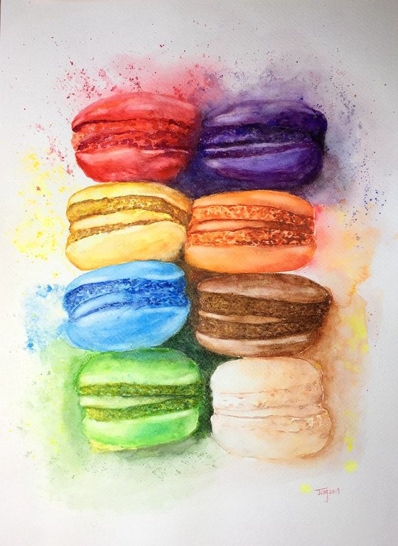 Macarons42 X 30 cm