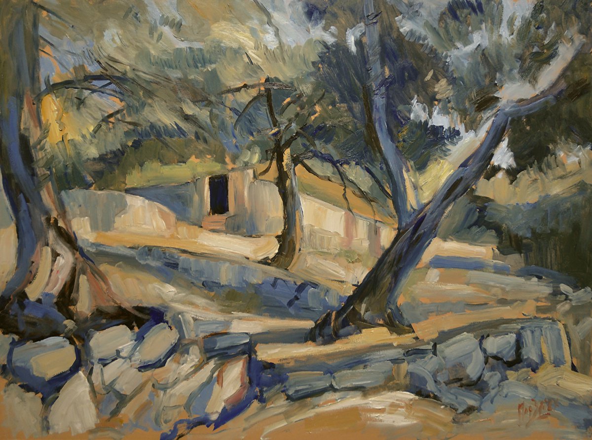 The fence in a Paxos olive grove by Nop Briex